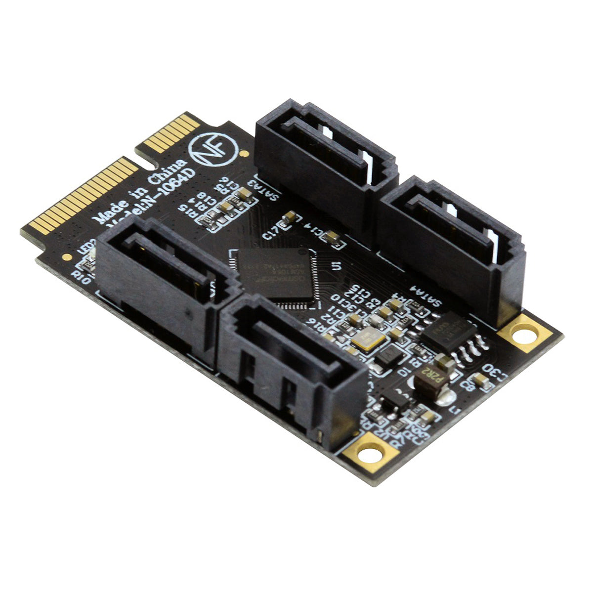 SA-033-4P Mini PCI-E to SATA 3.0 Four Ports Converter 6Gbps PCI Express SSD Adapter Card