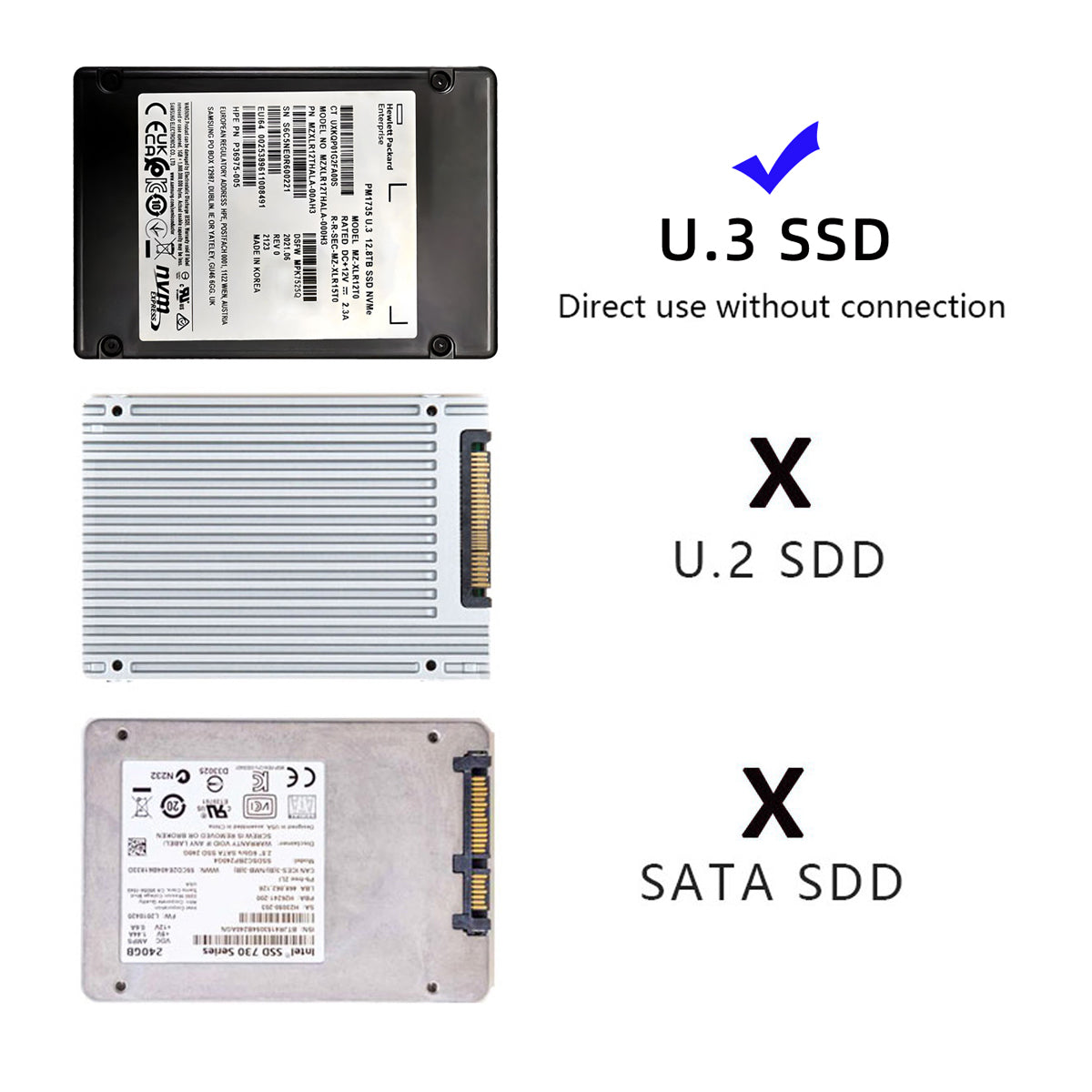 SA-083 PCI-E 4.0x4 Lane to U.3 Kit SFF-8639 Host Adapter for Motherboard PM1735 NVMe PCI-E SSD