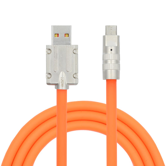 U2-089-OR-1.0M USB-A to Micro USB Cable Liquid Silicone USB2.0 480Mbps Data Cord for Laptop Tablet Phone