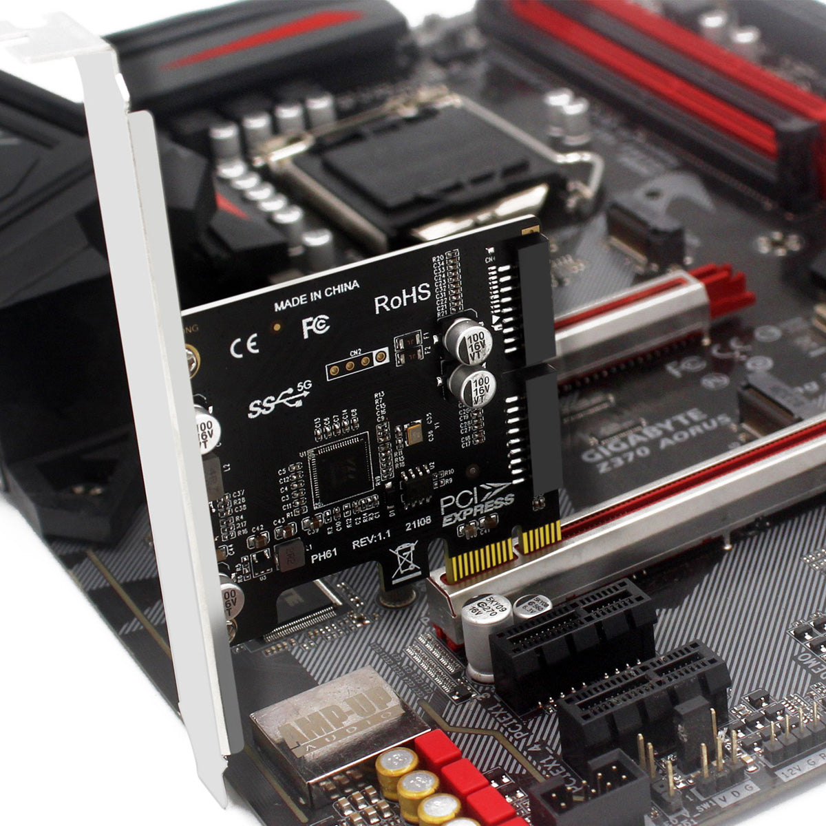 U3-048 PCI-E 1X Express Card to 19Pin 20Pin USB 3.0 Front Panel Header 5Gbps VL805 Adapter