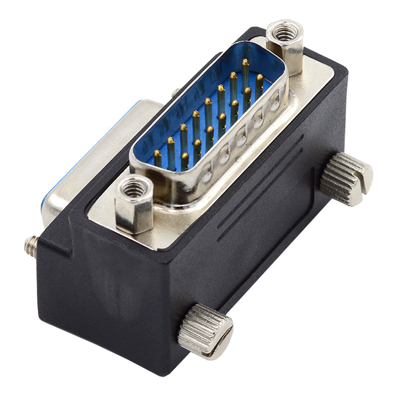 DB-017-UP 90 Degree Angled DSUB D-subminiature 15Pin Male Nut to Female Screw Adapter DB Connector