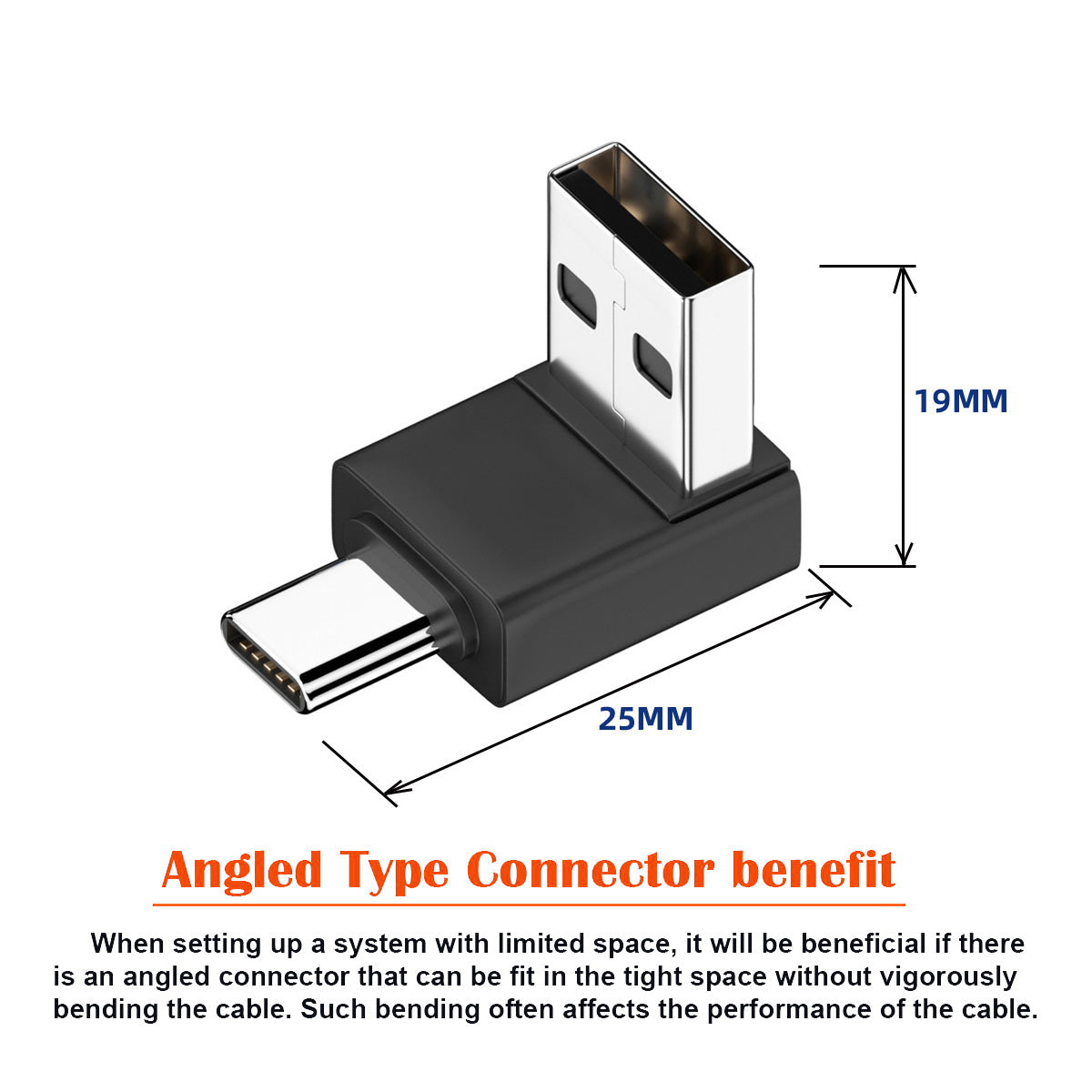 UC-070-TC006 USB 3.0 Type-A Male to Type-C 3.1 Male Adapter 10Gbps Data Sync Connector for Laptop Phone