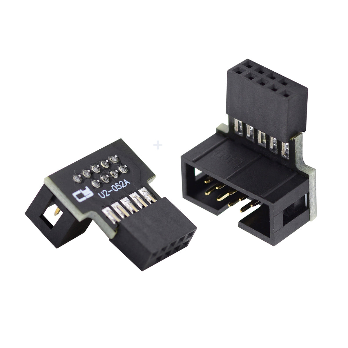U2-052 1 Set Down &amp; Up Angled USB 2.0 10Pin 9Pin Header Male to Female Extension Adapter Motherboard Connector