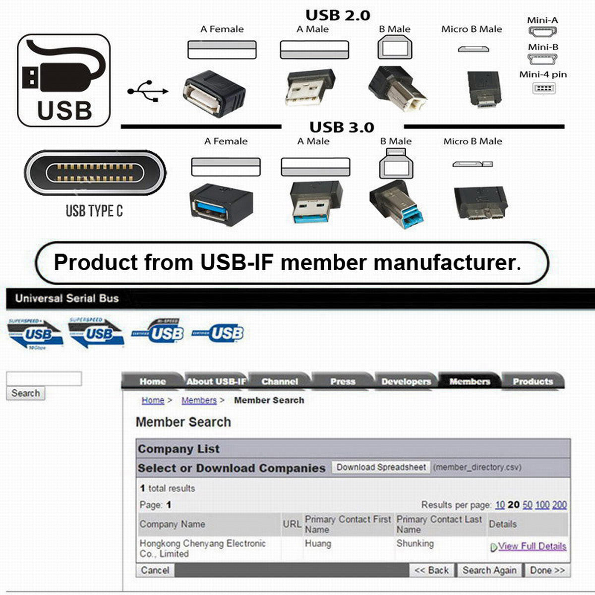 UC-070-TC001 Fast Data Transfer USB 3.0 Male to USB 3.1 Type-C Male Charge Adapter for Laptop Phone