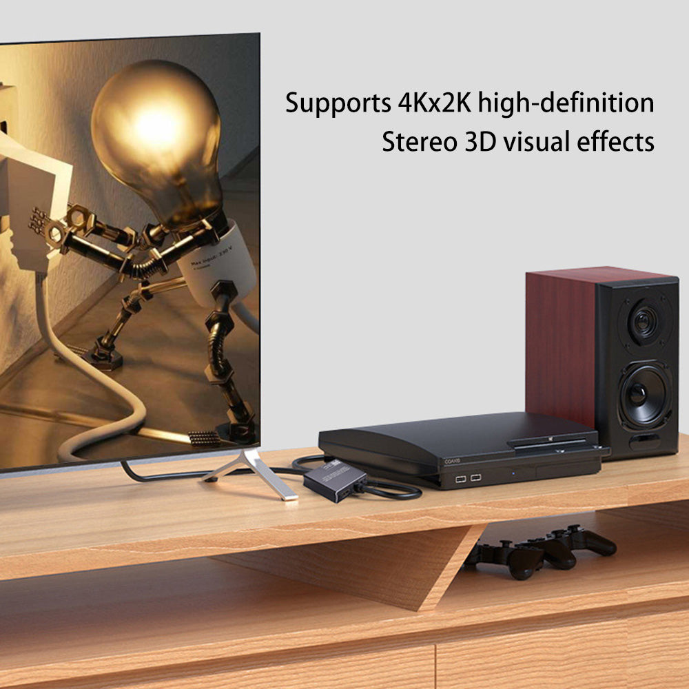 NK-330M HDMI to HDMI+Audio Converter K60PS5 to Optical 5.1 Audio 3.5 Headset Split to Amplifier Audio Adapter