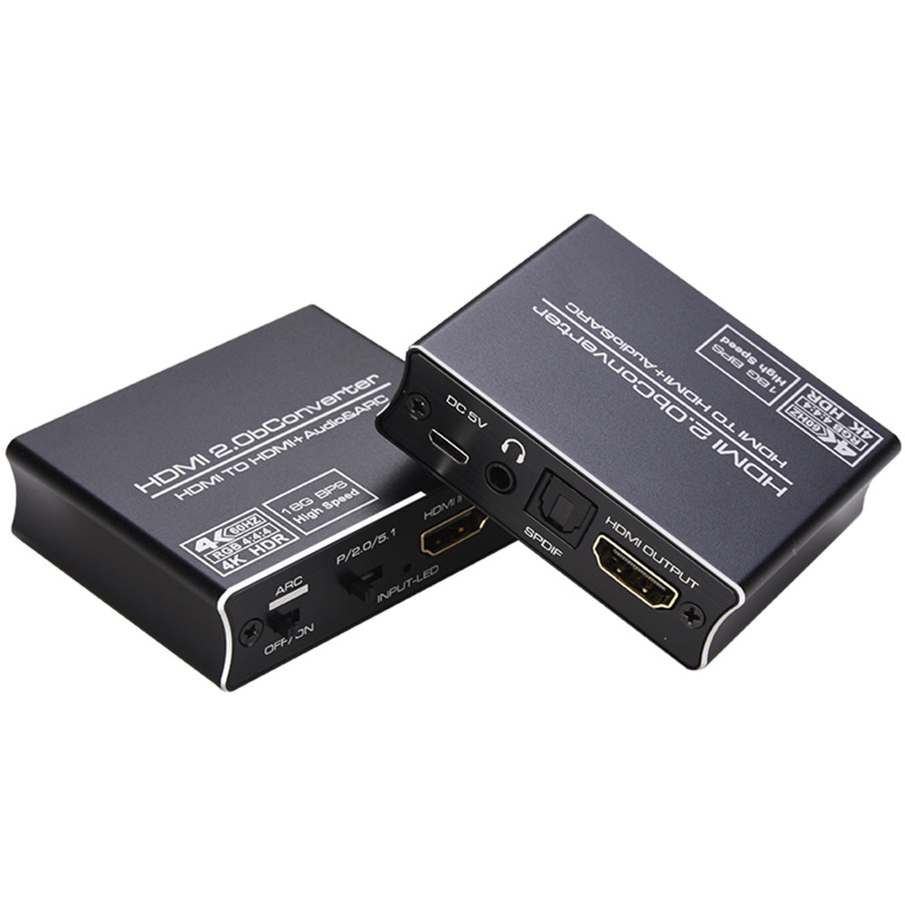HDMI to HDMI + Audio &amp; ARC Adapter HDMI Converter HDMI Audio Splitter K60PS5 to Optical 5.1 Audio 3.5 Headset Split to Amplifier Audio