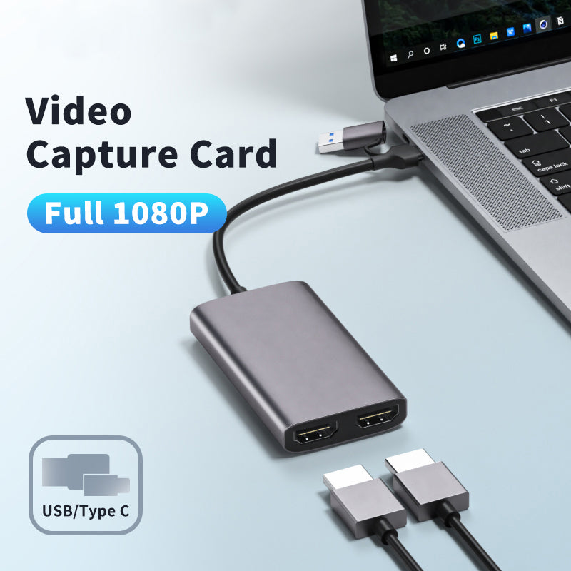 USB3.0 / Type-C to HDMI HD Video Capture Card 4K Loop Out 1080P Capture Recorder for Game Live Streaming