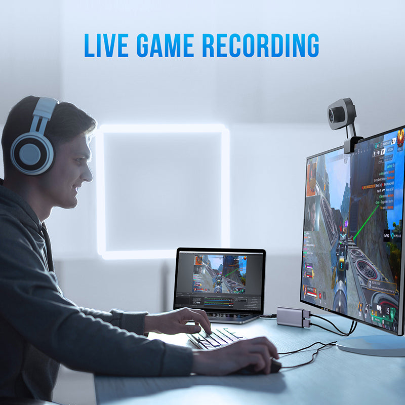 USB3.0 / Type-C to HDMI HD Video Capture Card 4K Loop Out 1080P Capture Recorder for Game Live Streaming