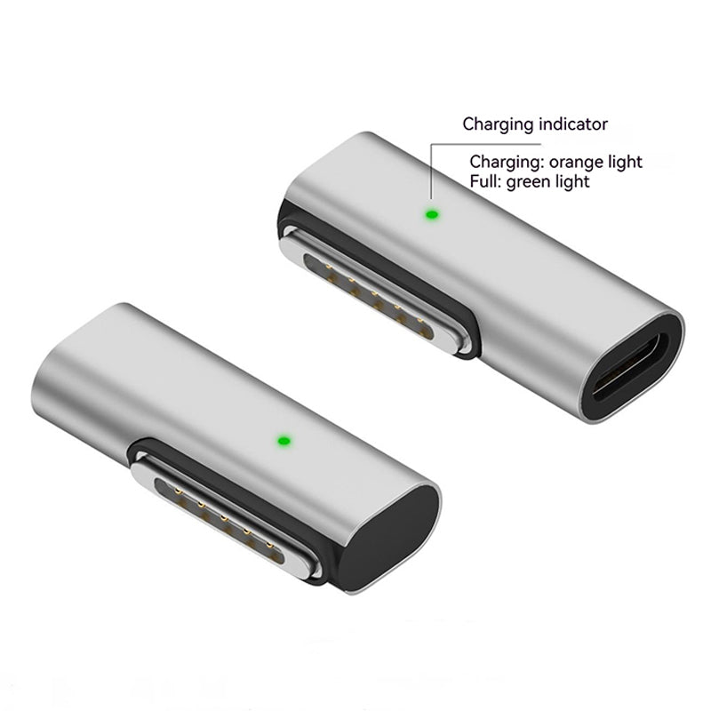 Type-C Female to for Magsafe 3 Magnetic Charging Adapter 140W PD Converter for Macbook Pro - Side Angled