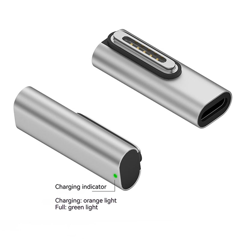 Type-C Female to for Magsafe 3 Magnetic Charging Adapter 140W PD Converter for Macbook Pro - Middle Angled