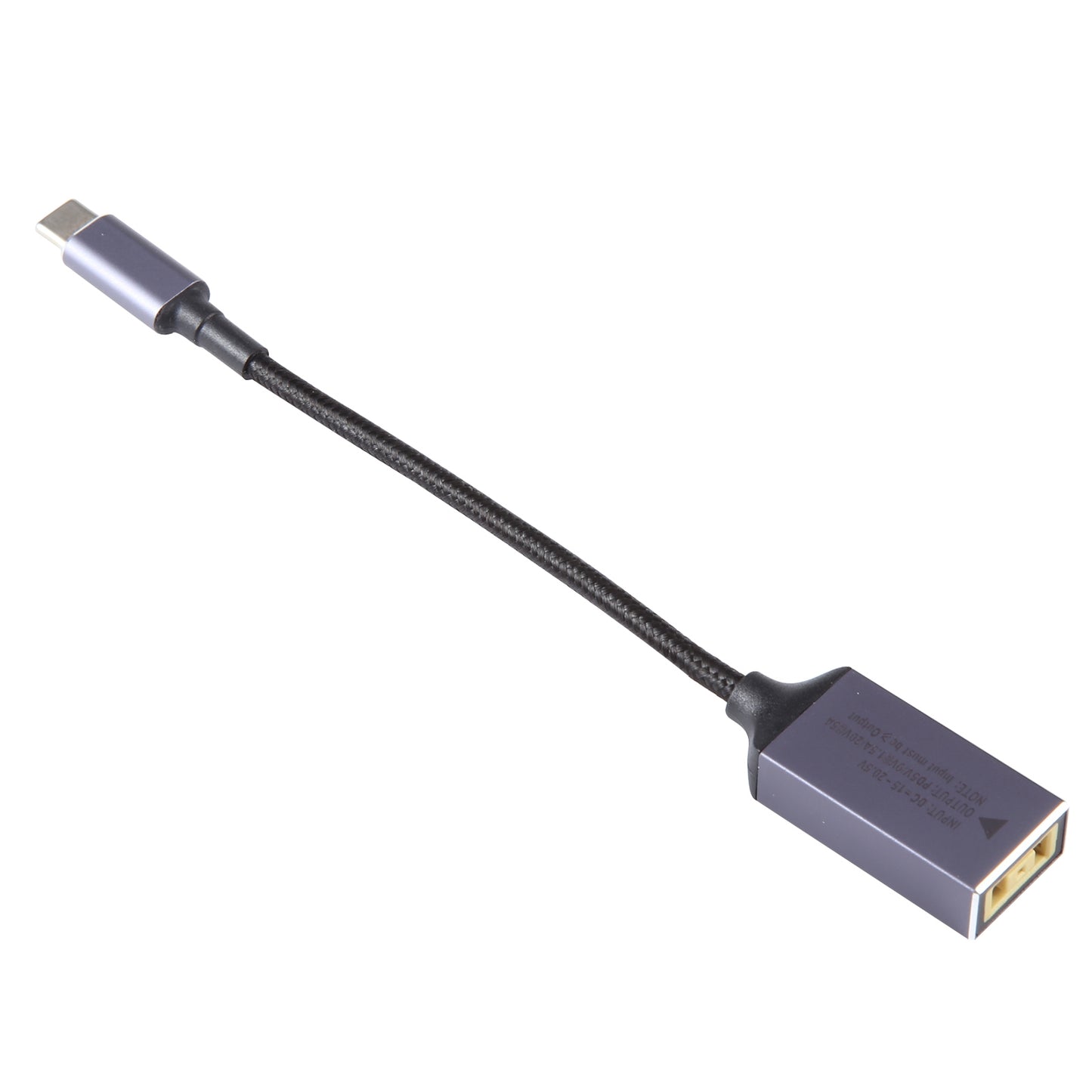 Type-C Male to Square Female Converter Cable Nylon Braided Adapter Coard for Lenovo
