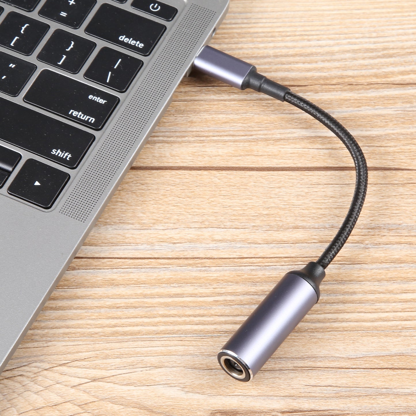 Type-C Male to 7.9x0.9mm Female Charge Converter Nylon Braided 5V 9V 20V Power Plug Charge Cable