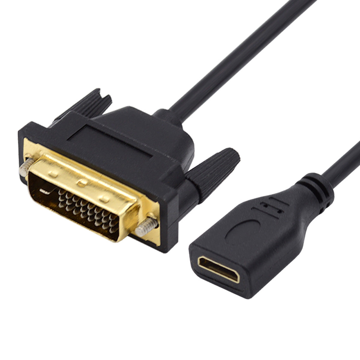 HD-025-CF HDMI to DVI Short Cable 20cm Bi-Directional Mini HDMI Female to DVI Male Adapter Converter