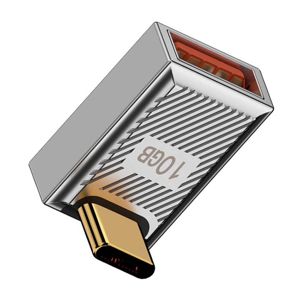 UC-017-UP USB 3.1 Type C Male to USB 3.0 A Female Converter 10Gbps Up Down Angled 120W Power OTG Adapter