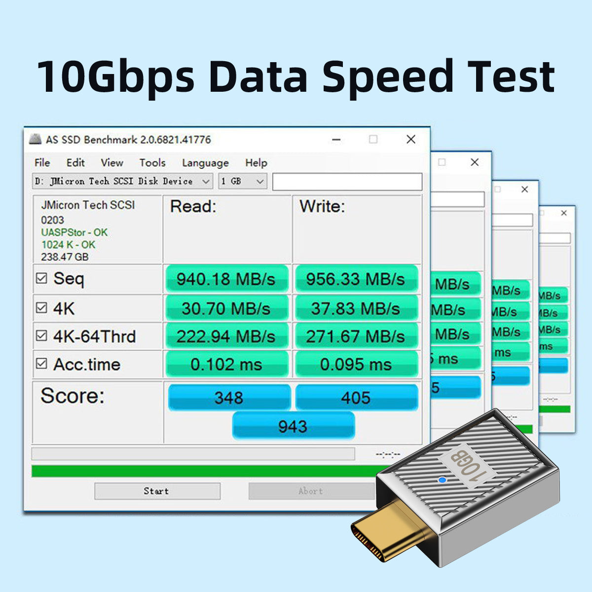 UC-017-SL USB 3.1 Type C Male to USB 3.0 A Female 10Gbps OTG Data 120W Power Adapter for Laptop Tablet Phone