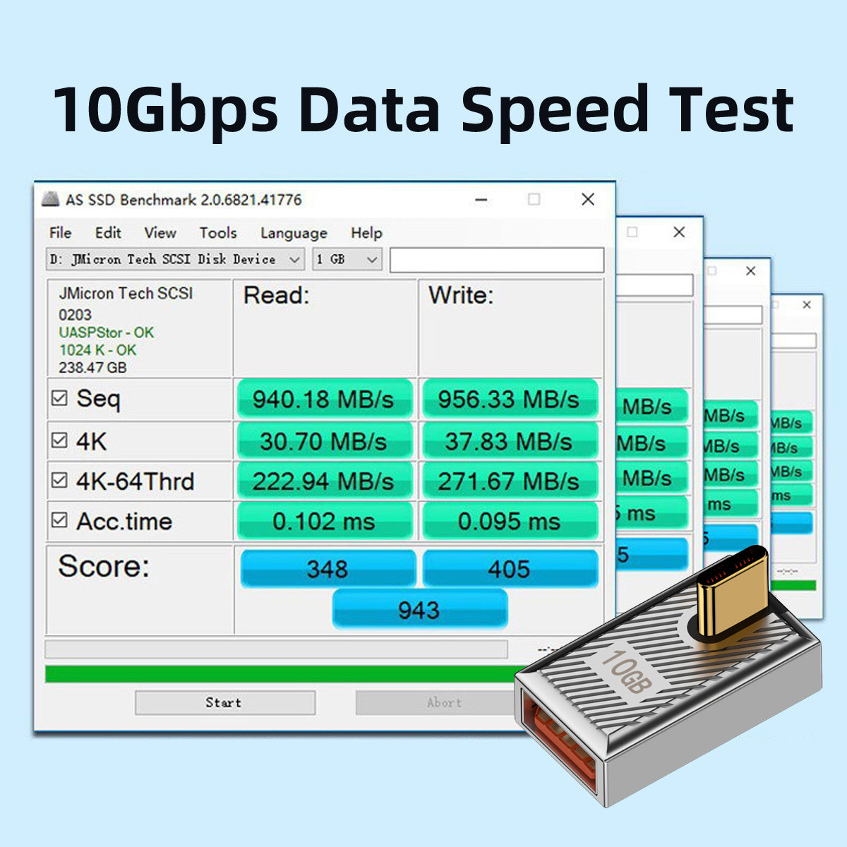 UC-017-LP For Laptop Tablet Phone USB 3.1 Type C Male to USB 3.0 A Female 10Gbps OTG Data 120W Alloy Shell Power Adapter