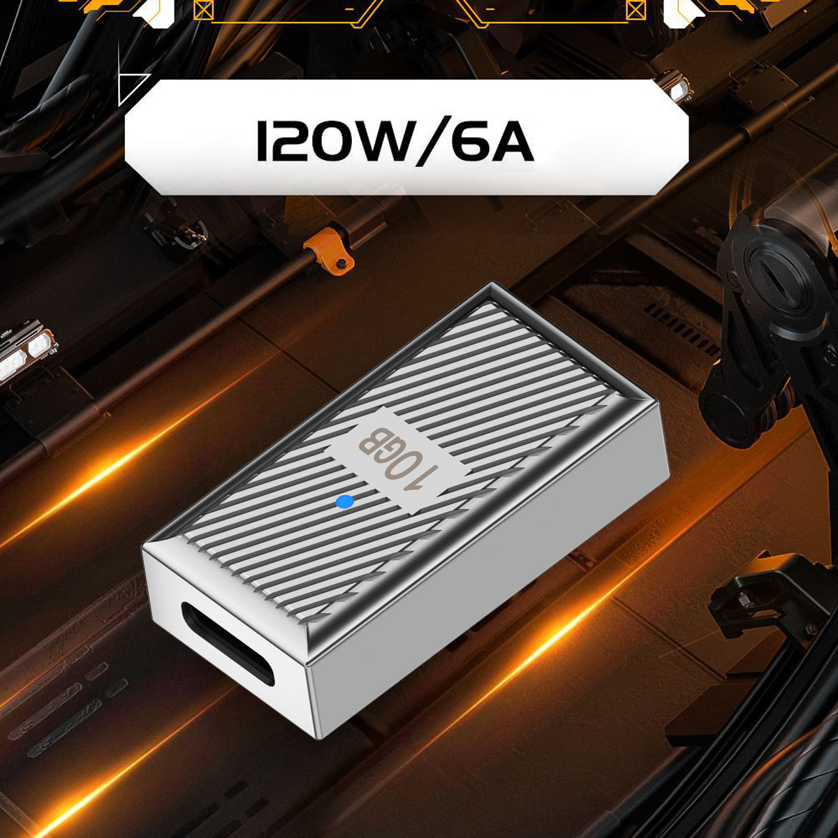 UC-017-FE USB 3.1 Type C Female to USB 3.0 A Female 10Gbps Data Transfer 120W Power Adapter OTG Converter