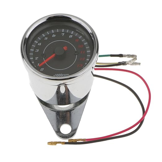 Generic universal silver metal motorcycle tachometer gauge 0-13000 rpm