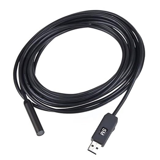 Generic 1Set Mini USB Waterproof 5m Endoscope Borescope Snake Inspection Camera with 4 white LED light Stock Offer USB Borescope Camera