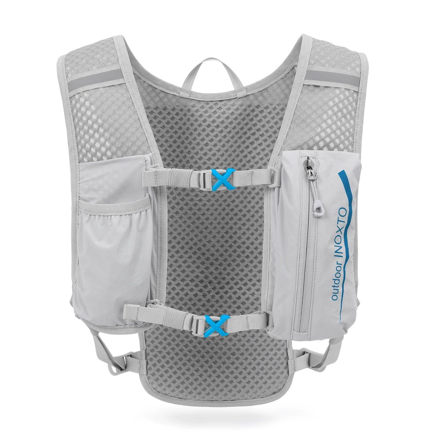 Outdoor Inoxto 591 5L Outdoor Sports Backpack Running Cycling Breathable Dual Shoulder Bag - Dark Grey / Orange