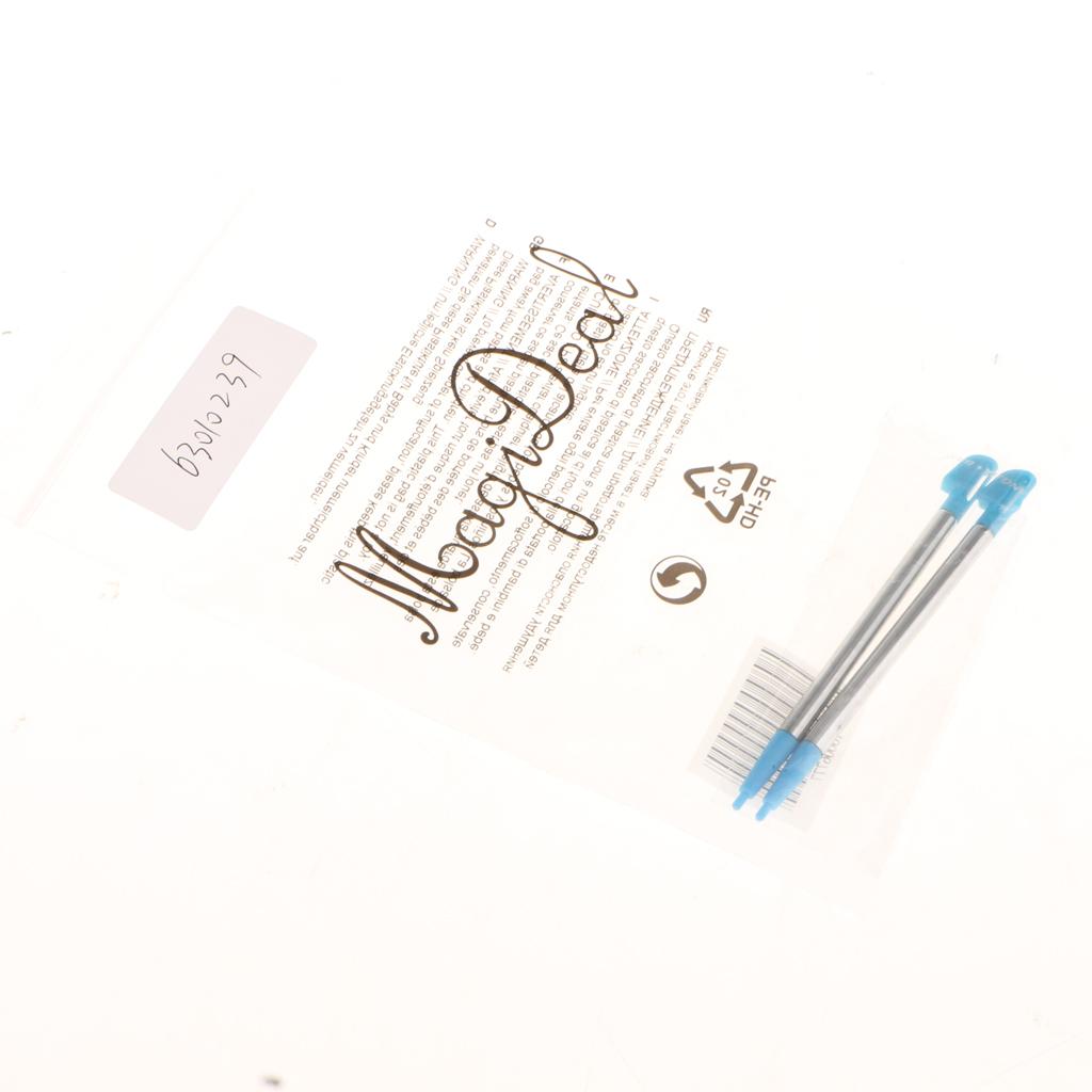2 Piece Metal Retractable Touch Screen Stylus Pen for Nintendo WIIU Blue