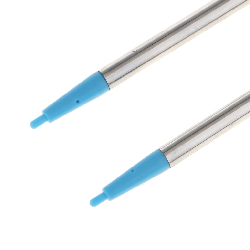 2 Piece Metal Retractable Touch Screen Stylus Pen for Nintendo WIIU Blue
