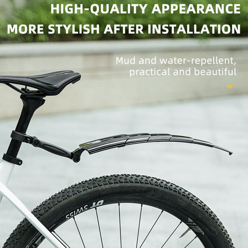 Rockbros FK-810 1 Pair Adjustable MTB Front and Rear Mudguards Retractable Bicycle Fender