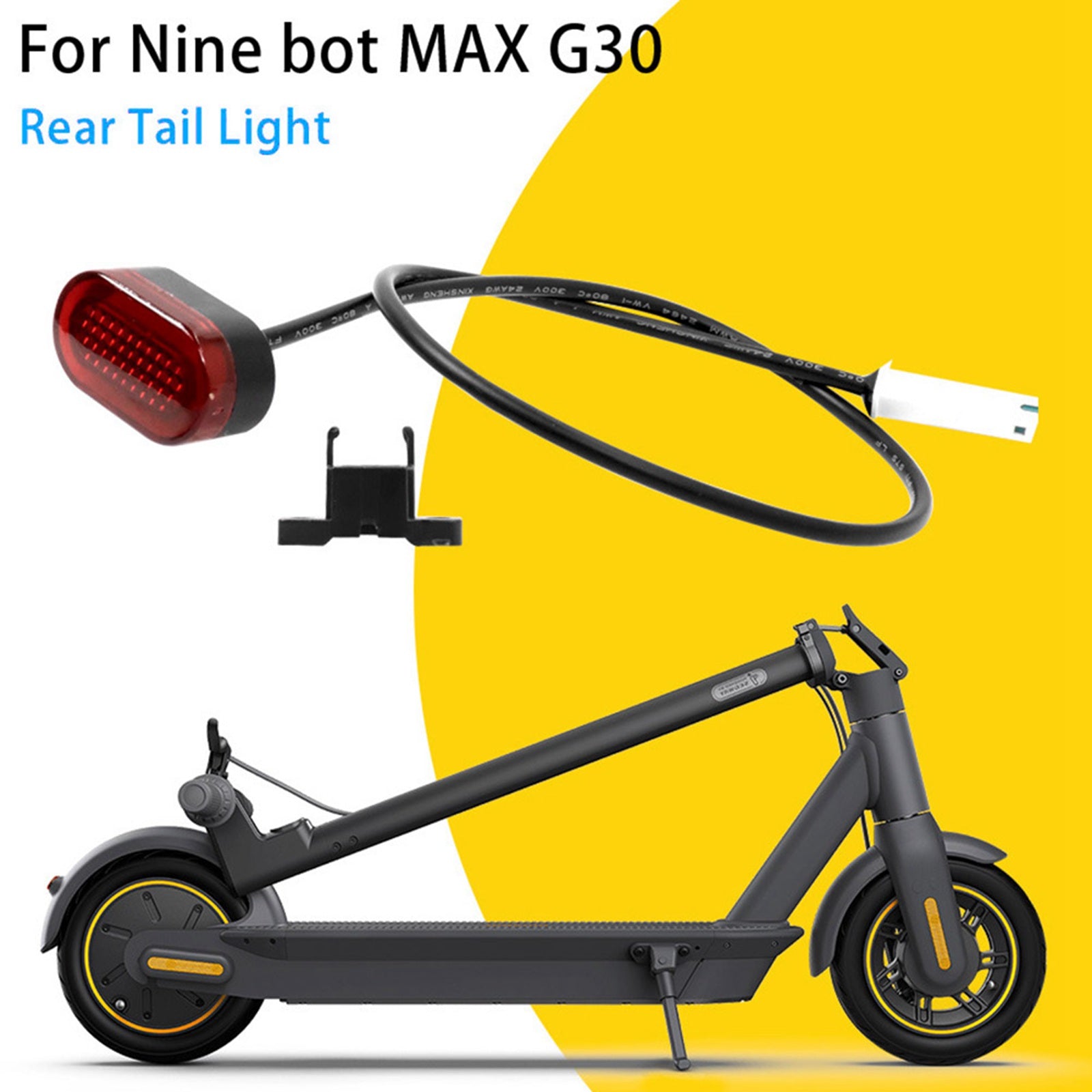 Rear Fender Tail Light for Ninebot Max G30 Electric Scooter Rear LED Light Warning Lamp