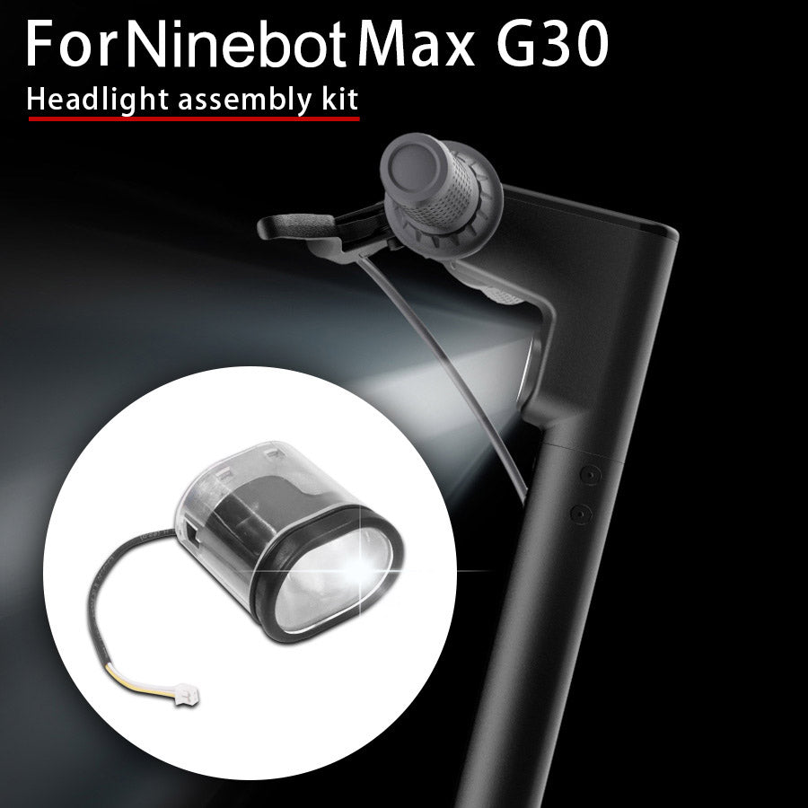 Scooter Headlamp Headlight Assembly Kit for Ninebot Max G30 Electric Scooter Front Lamp LED Light