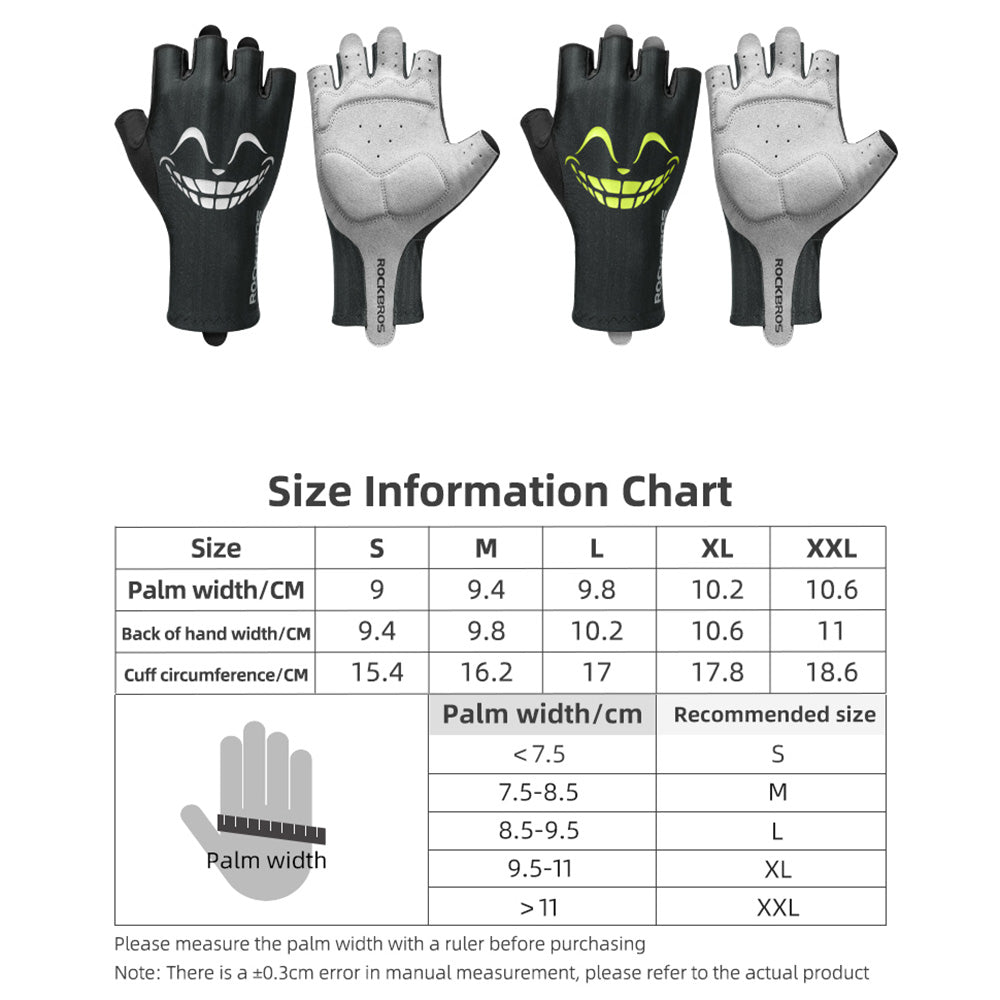 Rockbros S295 1 Pair Cycling Half Finger Gloves Unisex Shock-absorbing Breathable Bike Bicycle Gloves - Green/S