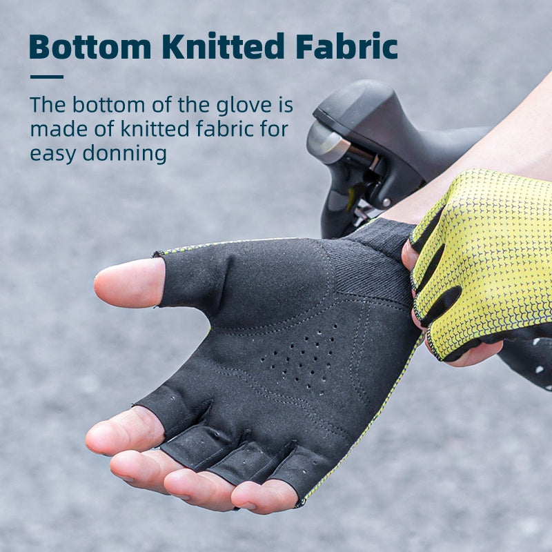 ROCKBROS 1 Pair Bike Cycling Half Finger Gloves Unisex Anti-skid Breathable Bicycle Gloves - XXL