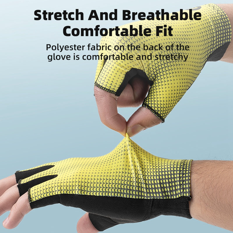 ROCKBROS 1 Pair Bike Cycling Half Finger Gloves Unisex Anti-skid Breathable Bicycle Gloves - XXL