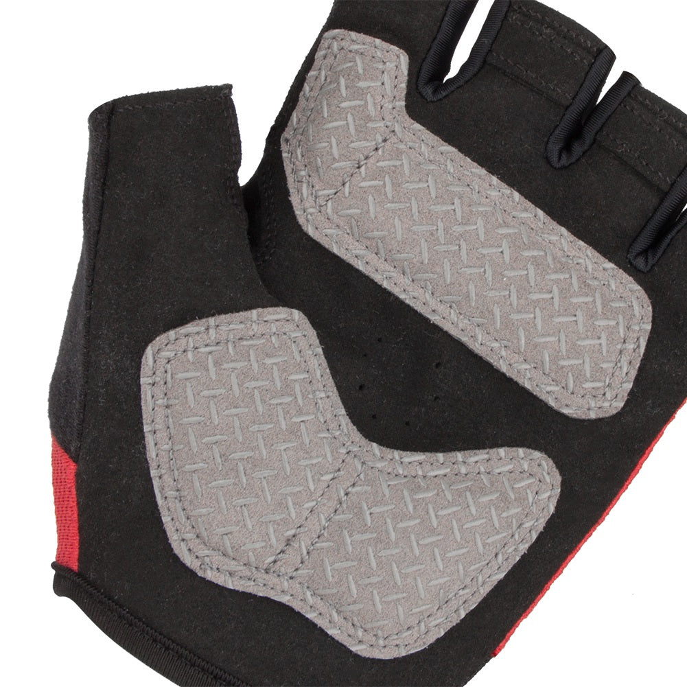 S056 1Pair Half Finger Bicycle Gloves Wear-resistant Anti-slip Gloves Breathable Hands Protective Gear for Cycling Riding - Red / L