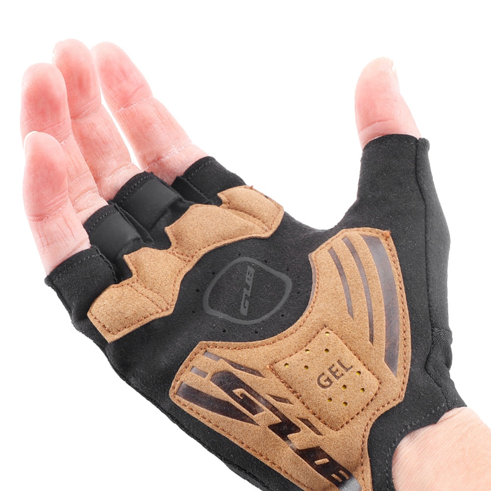 GUB S059 One Pair Fitness Cycling Gloves Weightlifting Breathable Non-slip Half Finger Bicycle Riding Gloves Sports Accessories for Men and Women - Black / L