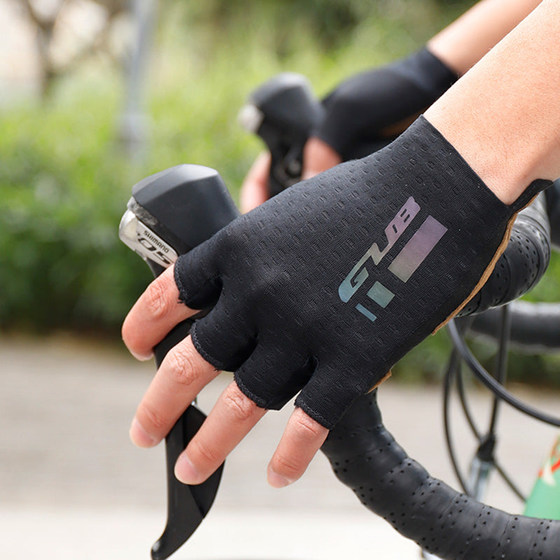GUB S059 One Pair Fitness Cycling Gloves Weightlifting Breathable Non-slip Half Finger Bicycle Riding Gloves Sports Accessories for Men and Women - Black / L