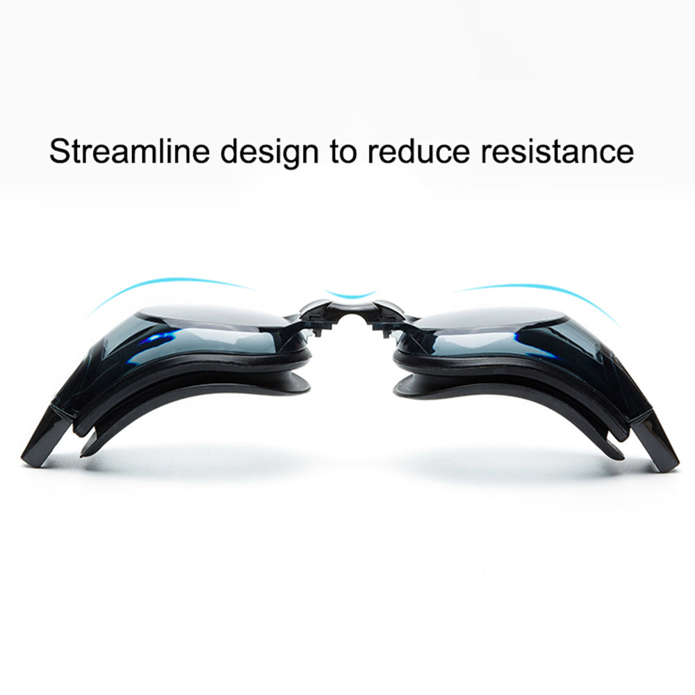 Jiejia AH100 Swimming Goggles Waterproof HD Glasses Anti-Fog Eyeglasses - Black