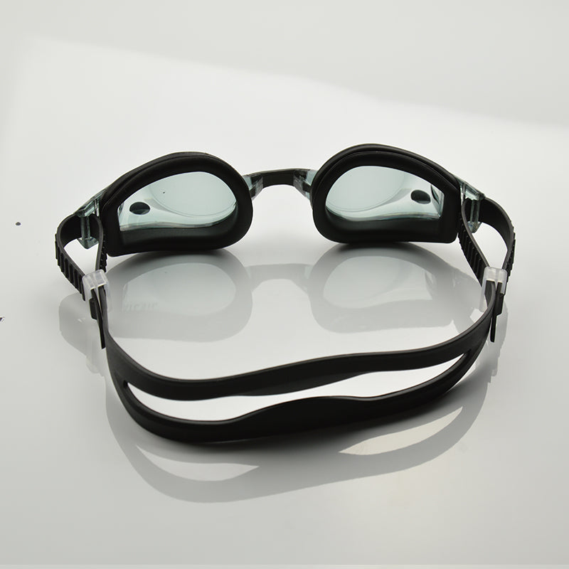 Jiejia OPT2660 Myopia Swimming Goggles HD Waterproof Anti-Fog Anti-UV Eyeglasses - Black / 400 Degrees