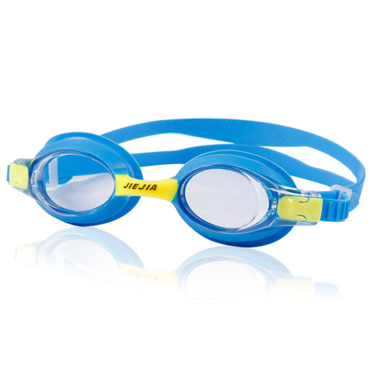 Jiejia J2670 Kids HD Swimming Goggles Waterproof Glasses Children Anti-Fog Anti-UV Eyeglasses - Blue