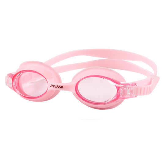 Jiejia J2670 Kids HD Swimming Goggles Waterproof Glasses Children Anti-Fog Anti-UV Eyeglasses - Pink