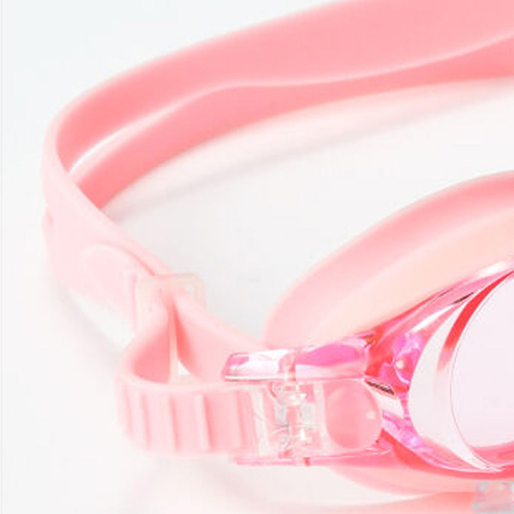 Jiejia J2670 Kids HD Swimming Goggles Waterproof Glasses Children Anti-Fog Anti-UV Eyeglasses - Pink