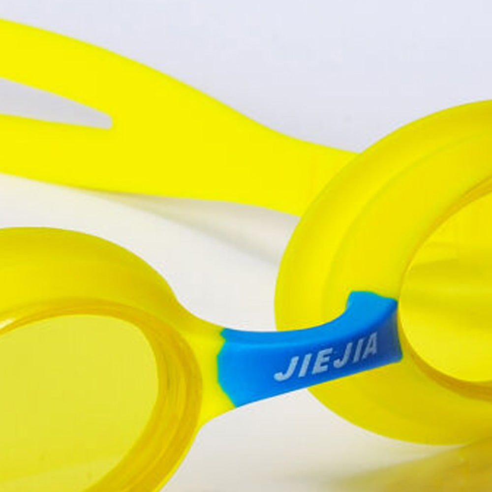 Jiejia J2670 Kids HD Swimming Goggles Waterproof Glasses Children Anti-Fog Anti-UV Eyeglasses - Yellow