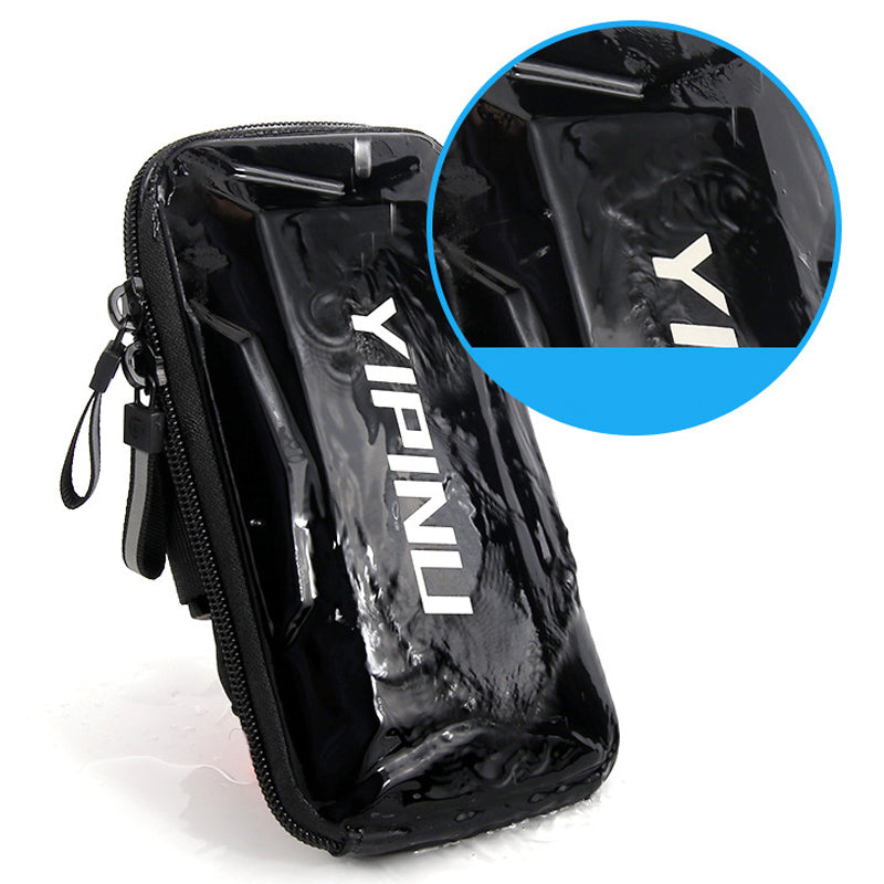 Uniqkart 5 inch Phone Holder Running Armband Waterproof Phone Sleeve Gym Bag Sports Arm Band - Black