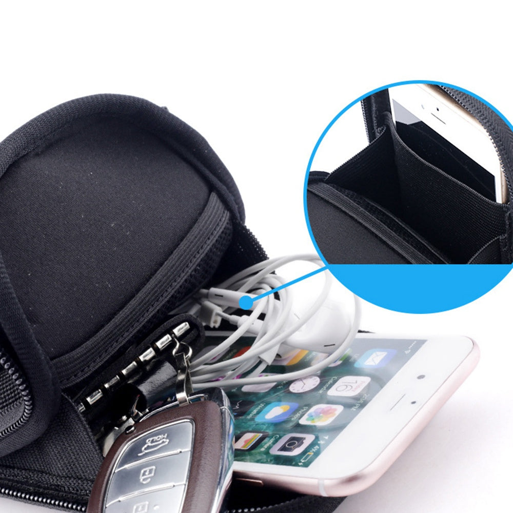 Uniqkart 5 inch Phone Holder Running Armband Waterproof Phone Sleeve Gym Bag Sports Arm Band - Silver