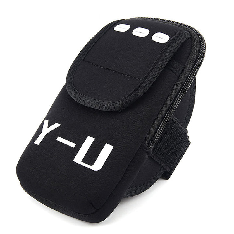 Uniqkart Waterproof Sports Running Arm Bag Adjustable Armband Reflective Fitness Phone Storage Pouch - Orange