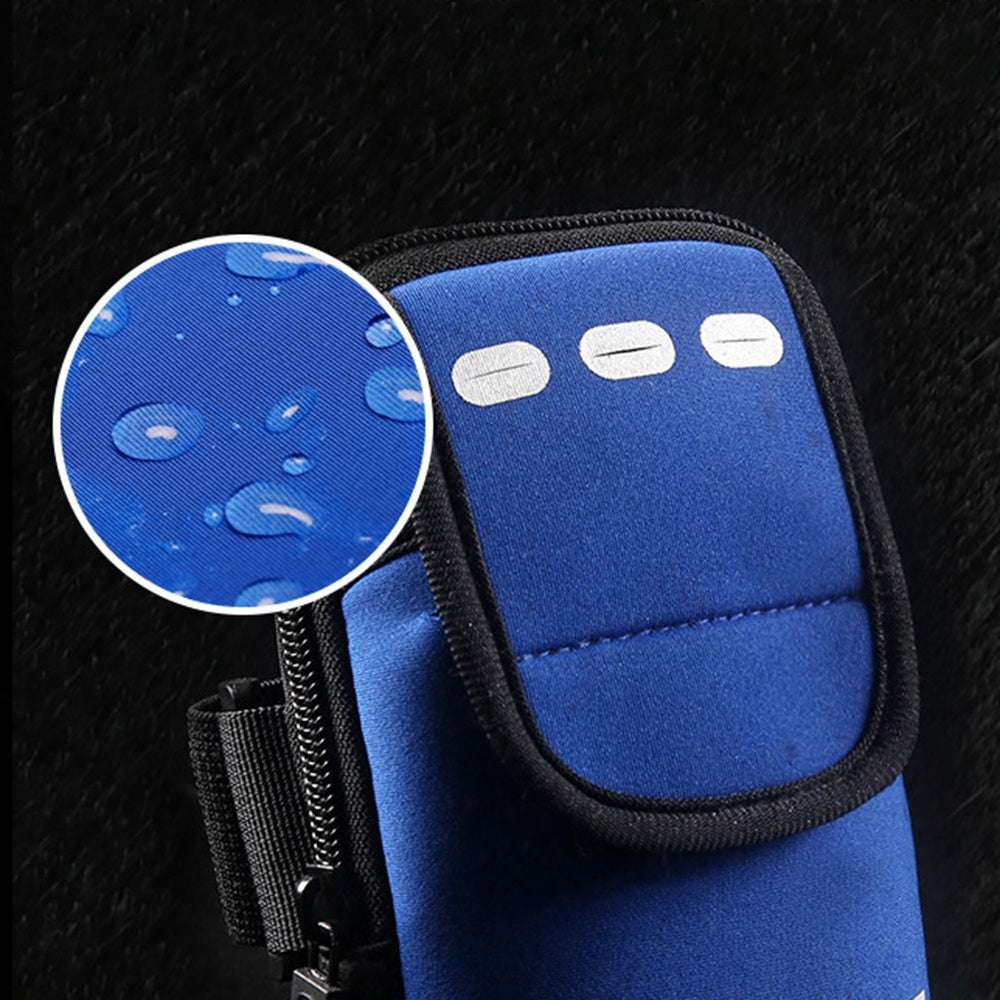 Uniqkart Waterproof Sports Running Arm Bag Adjustable Armband Reflective Fitness Phone Storage Pouch - Orange
