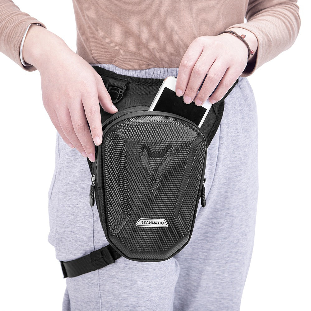 Hard Shell Waterproof Motorcycle Riding Cycling Leg Bag Phone Tools Storage Messenger Bag