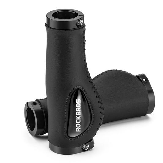 Rockbros 40720001001 1 Pair MTB Bike Bicycle Cycling Shock Absorption Anti-slip Handlebar Grips - Black