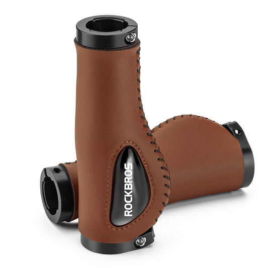 Rockbros 40720001001 1 Pair MTB Bike Bicycle Cycling Shock Absorption Anti-slip Handlebar Grips - Brown
