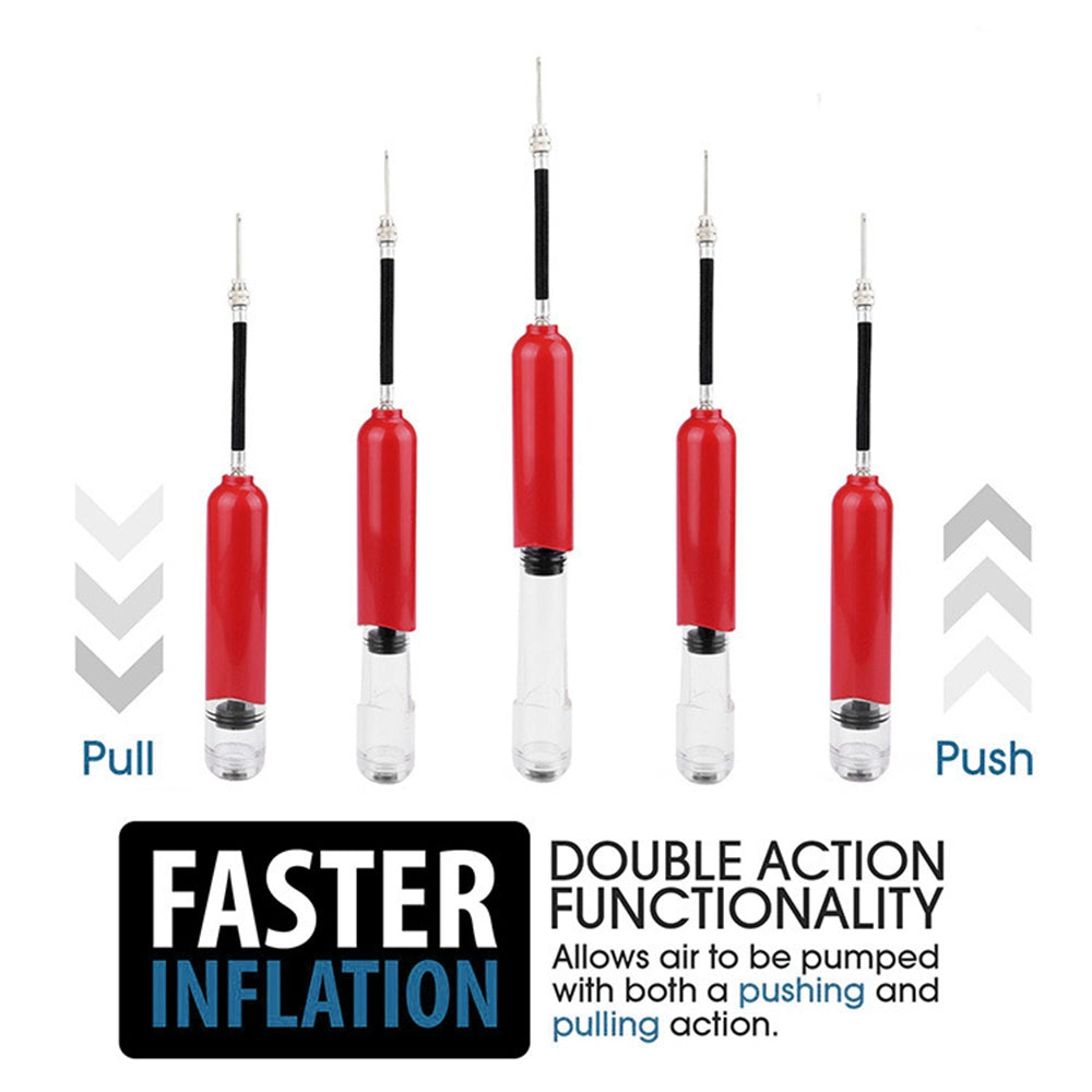 H08QT Two-Way Mini Pump Sports Ball Pump Kit with Needles Portable Fast Ball Inflation for Basketball Football Volleyball - Blue