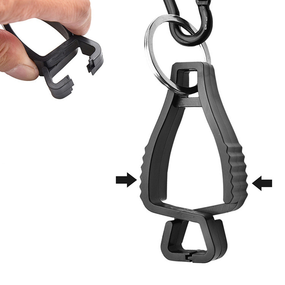 Uniqkart STJ-001-BK Safety Work Glove Clips Outdoor Work Belt Clip for Glasses Hats Helmets Towel Tool